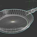 Durable Cast Iron Frying Pan With Wooden Handle And Textured Surface