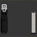XDS Pistol Silver Black Design with Magazine on Dark Display Background