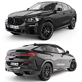 BMW X6 Black Sports Activity Coupe With Sport Wheels And Sleek Roofline