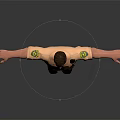 3D Render Of Male Police Officer In Khaki Uniform With Open Arms Pose