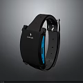 Stylish Fitbit Smartwatch Fashion Accessory With Black Strap And Blue Accents Design