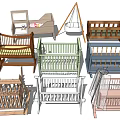 Various Stylish Baby Cribs In Green Blue White And Wooden Designs