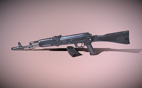 AK74M Assault Rifle Fully Automatic Rifle 3d model