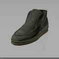 Casual Gray Suede Mid Top Slip On Shoes With Natural Sole And Minimalist Design