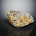 Natural Raw Stone with Yellow Gray Texture and Intricate Natural Patterns