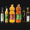 Assorted Condiment Bottles with Different Labels and Designs for Kitchen