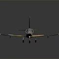 Military Aircraft Model With Camouflage Paint Yellow Wing Tips And Cockpit