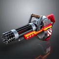 Browning Machine Gun Browning Gatling White Machine Gun Machine Gun Bullet Military 3d model