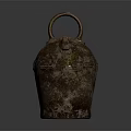 Old Style Metal Kettle Household Appliance With Rustic Finish Dark Brown Handle And Small Spout
