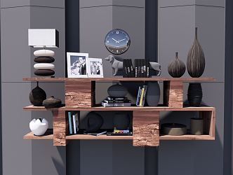 Modern hanging cabinet storage rack 3d model