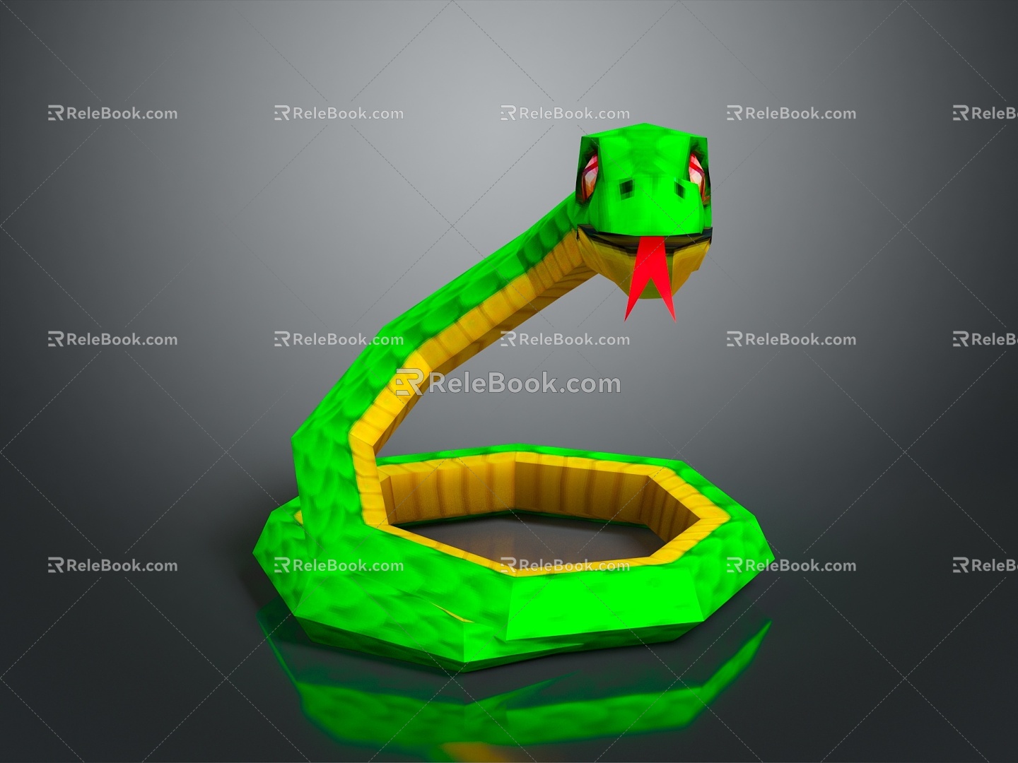 snake cobra venomous snake python reptile cold-blooded animal reptile reptile 3d model