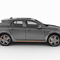 Gray Modern Crossover SUV With Orange Accent Wheels Sleek Body And Stylish Front Fascia