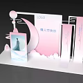 Science and technology area clock-in point photo area interactive area science and technology line photo area beautiful Chen door head science and technology sense area display background board trophy display booth dp point beautiful Chen table and chair  3d model