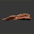 Natural Red Layered Wooden Stone with Rough Reflective Surface Texture 3d model