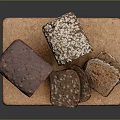 Fresh Whole Grain Bread Loaves With Seeds Sliced On Wooden Cutting Board