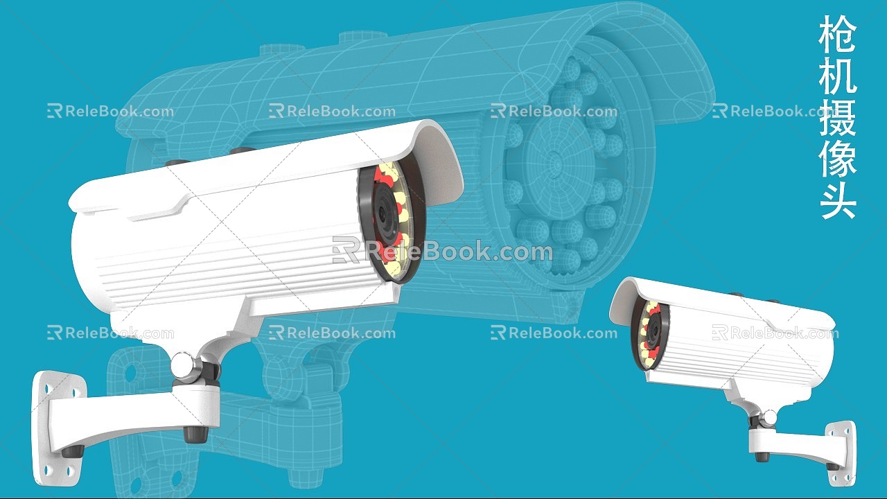 Camera gun camera road facilities monitoring security 3d model