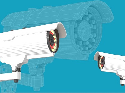 Camera gun camera road facilities monitoring security 3d model