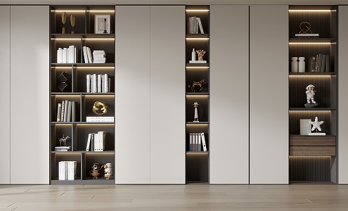 Modern bookcase 3d model