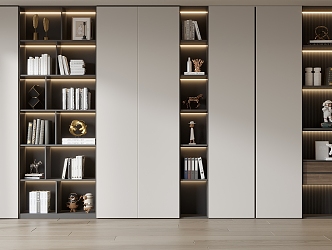 Modern bookcase 3d model