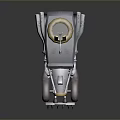 Vintage Modified Car With Turret Like Device Front Spikes And Golden Wheels