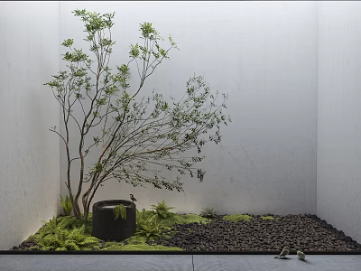 Modern Landscape Sketch Courtyard Landscape 3d model