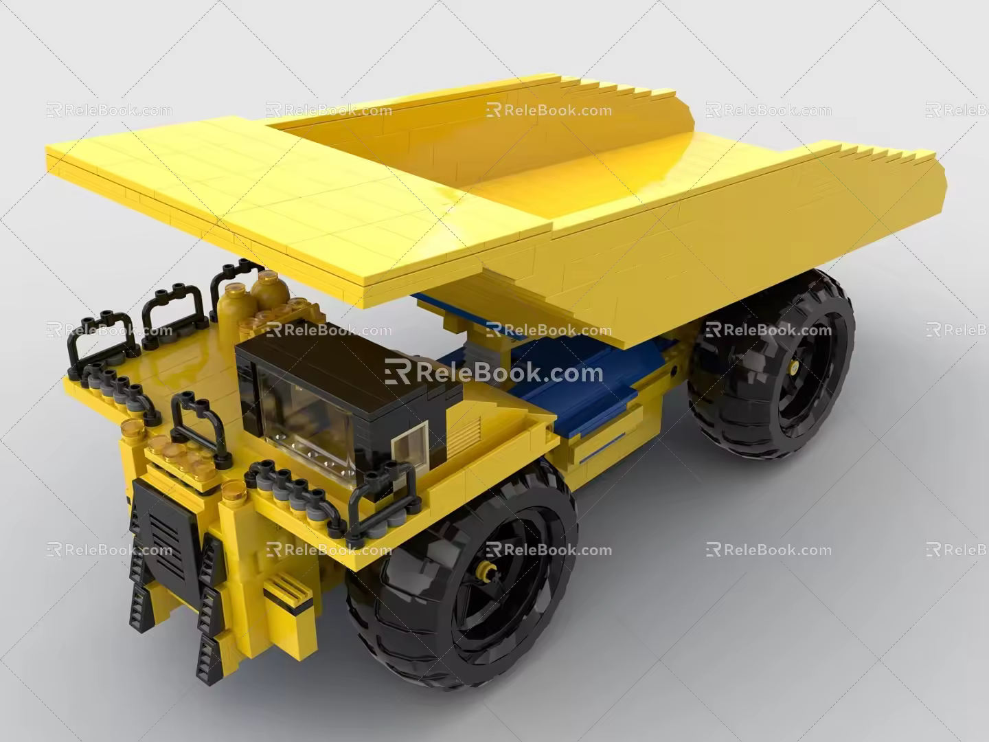 Lego toy building block loader truck engineering truck 3d model