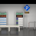 Bus stop sign Public facilities Bus sign 3d model