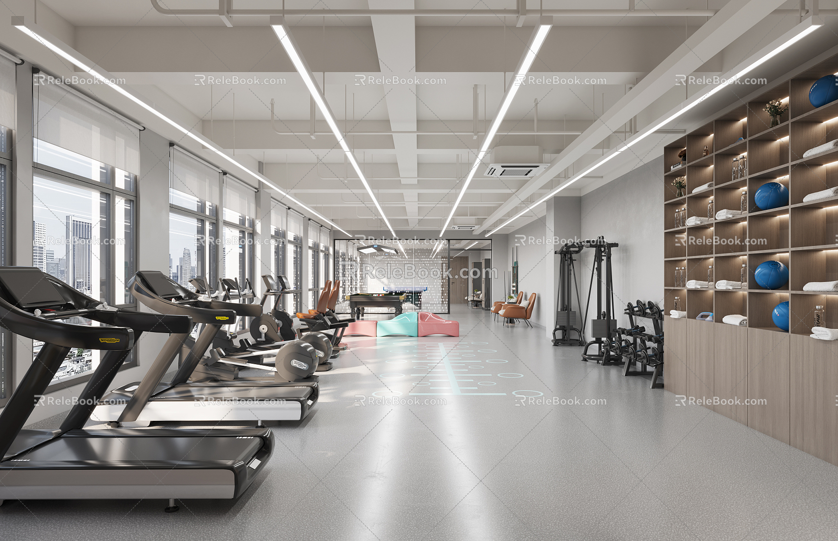 Modern Gym 3d model