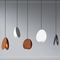Modern Stylish Pendant Lights With Multiple Different Colored Circular Shapes Hanging 3d model