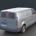 Sleek Silver Utility Van With Commercial Design And Spacious Cargo Space 3d model