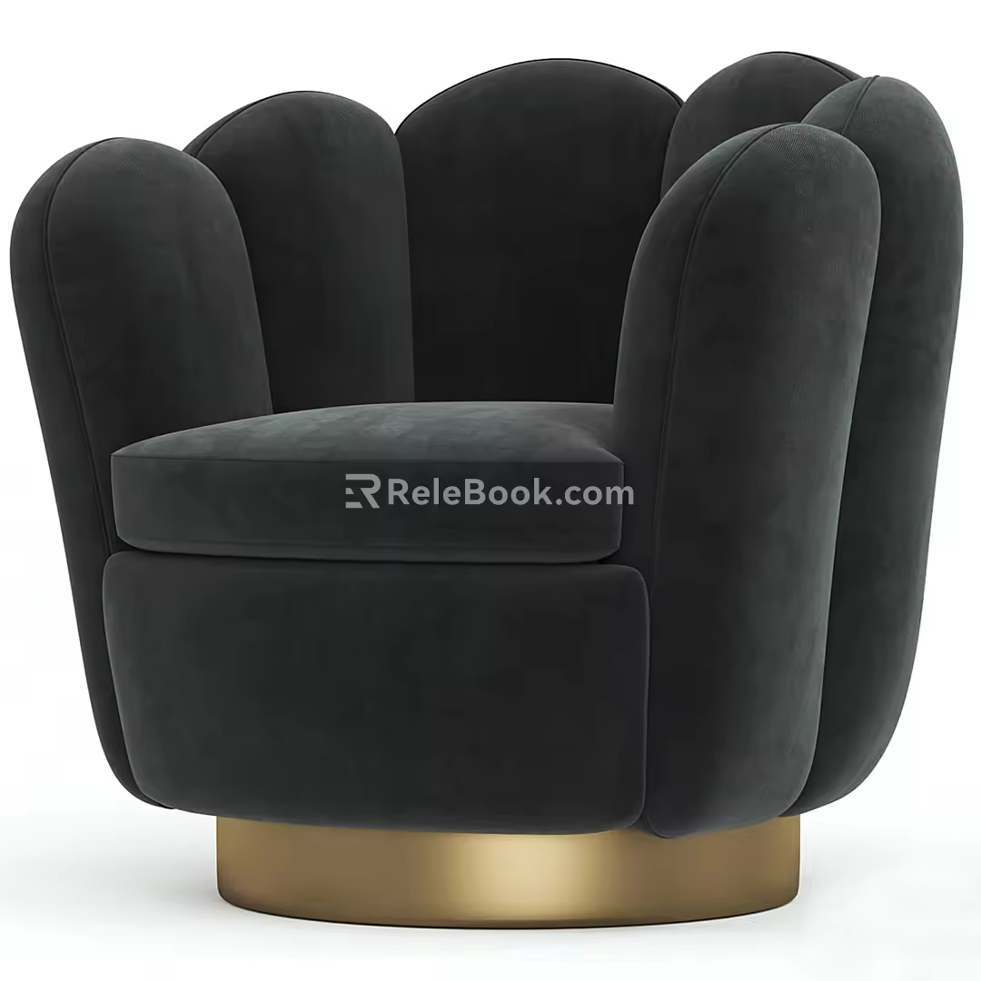 Modern single sofa collection 3d model