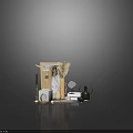 Elegant Decorative Ornament Set With Bamboo Lantern Picture Frame And Ceramic Vases