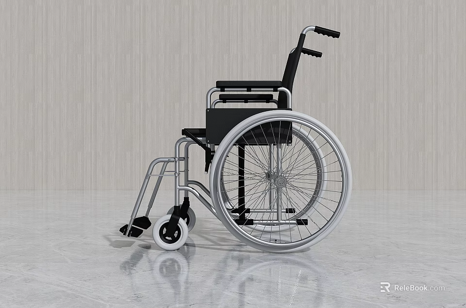 Medical Device Modern Wheelchair with Lightweight Frame Comfortable Seat and Durable Wheels 3d model 