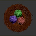 Dinosaur egg nest dinosaur young dragon dragon egg dinosaur hatching environment building 3d model