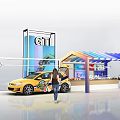 Modern Liquor Store Exterior Design With Storefront Signage And Wine Display Shelves
