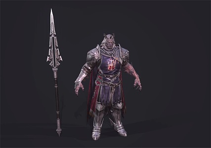 Demon Warrior Undead Warrior Game Role 3d model