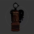 Tactical Weapon Design Featuring Wooden Grip Metal Structure And Scope Attachment 3d model