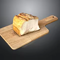 Sliced Bread On Wooden Cutting Board With Crusty Top And Natural Texture