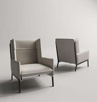 Modern Armchair Single Chair 3d model