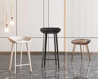 Modern Bar Chair 3d model
