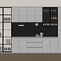 Modern Wine Cabinet Glass Wine Cabinet Bar Counter Wine Cabinet Embedded Refrigerator Cabinet Display Cabinet 3d model