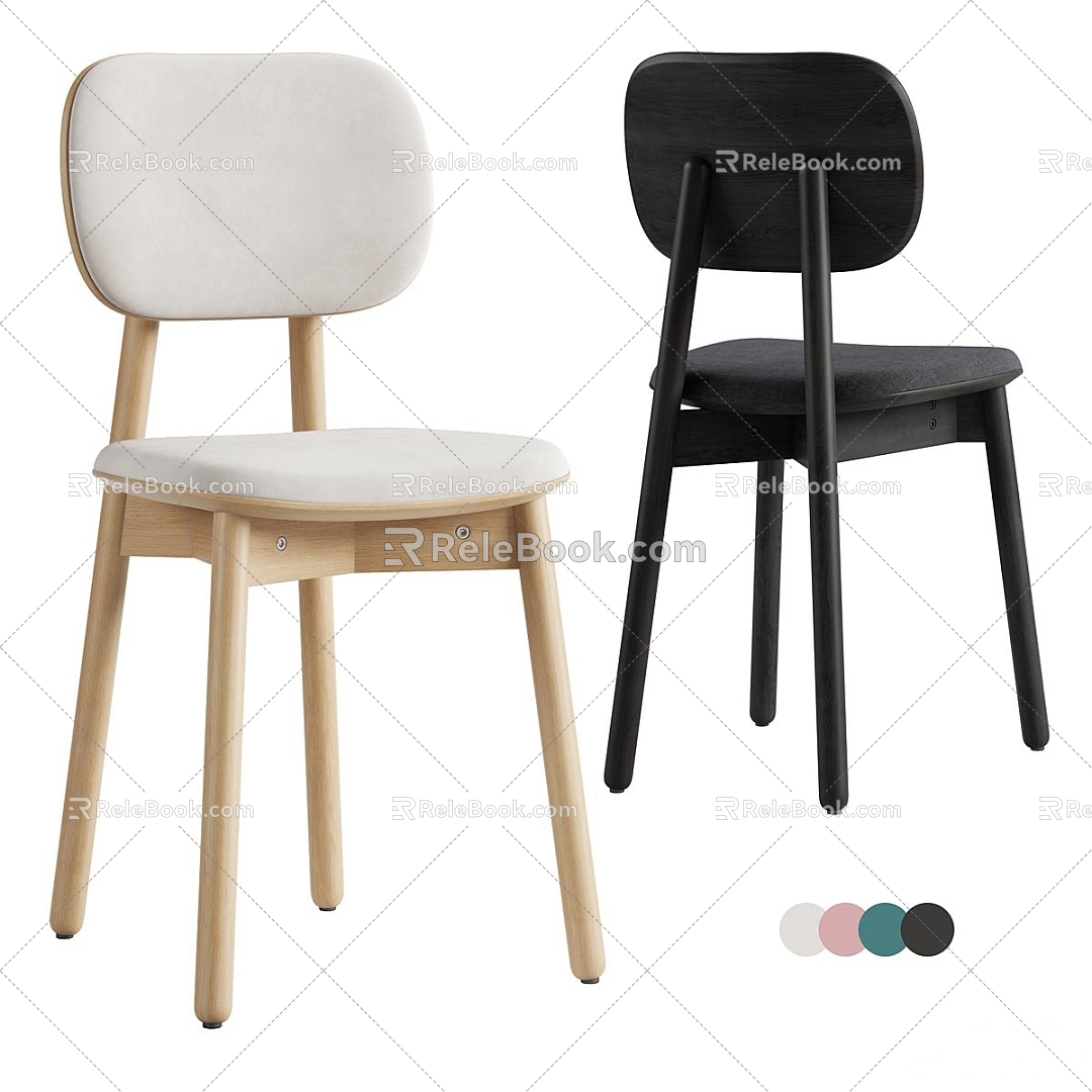 Single Chair Dining Chair 3d model