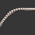 Elegant Pink Pearl Beaded Necklace With Smooth Round Shiny Beads Design