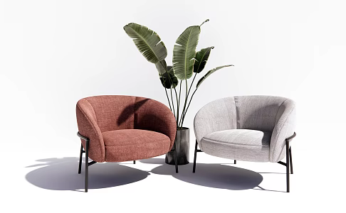 Modern Single Sofa Casual Single Sofa 3d model