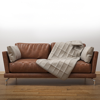 modern double sofa 3d model