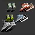Fashionable Sneakers Collection With Various Colors And Different Styles Including High Top And Plaid Design