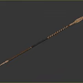 Traditional Weapon Arrow with Wooden Shaft Metal Tip and Feather Fletching