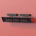 Modern Wall Lamp with Multiple Bulbs on Pink Background Wall and Sleek Metallic Design