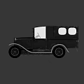 Classic Vintage Car With Old-fashioned Headlights Retro Body And Chrome Accents