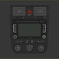 Modern Black Electronic Control Device With LCD Display Control Buttons Vents And Red Warning Triangle 3d model